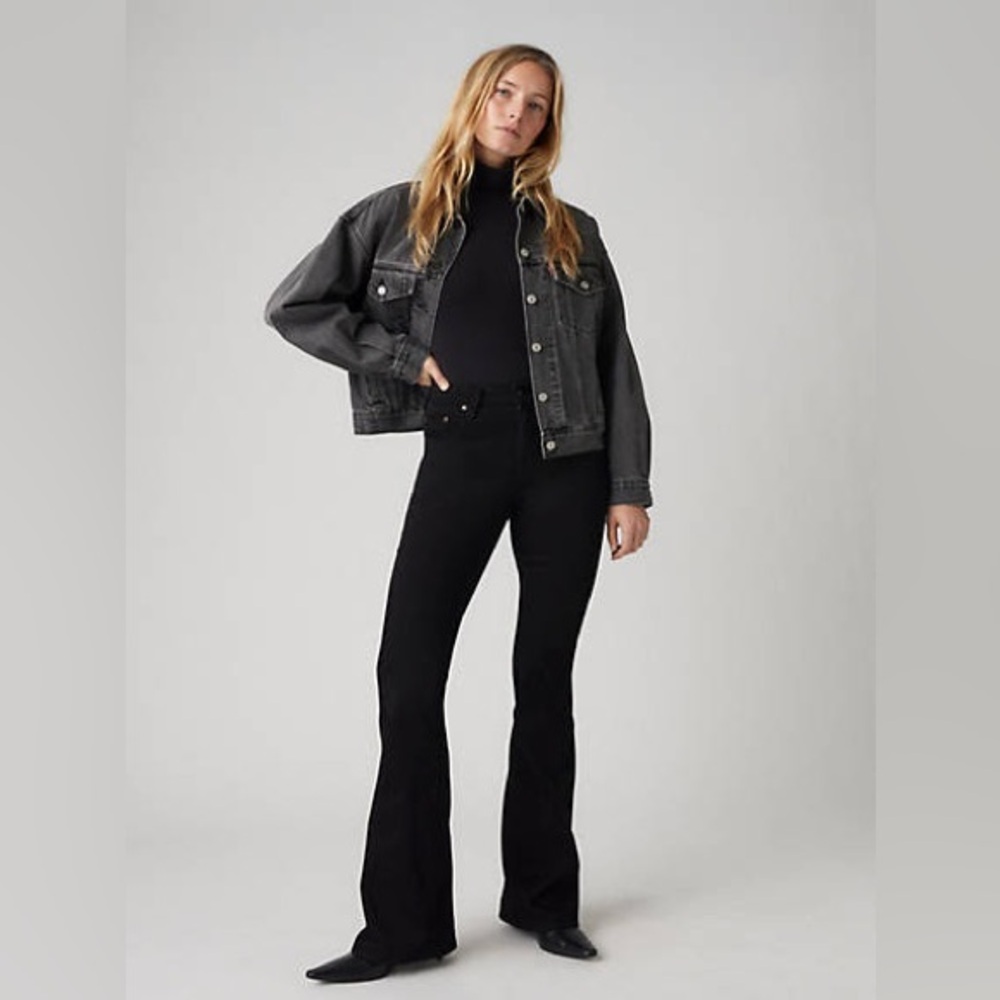 Levi’s 726 HIGH RISE FLARE WOMEN'S JEANS Soft Black SZ 30X34